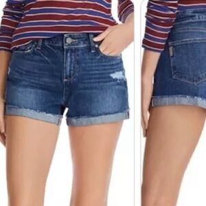 Paige Jimmy Jimmy Cuffed Denim Shorts in Renice Destructed - Size 32